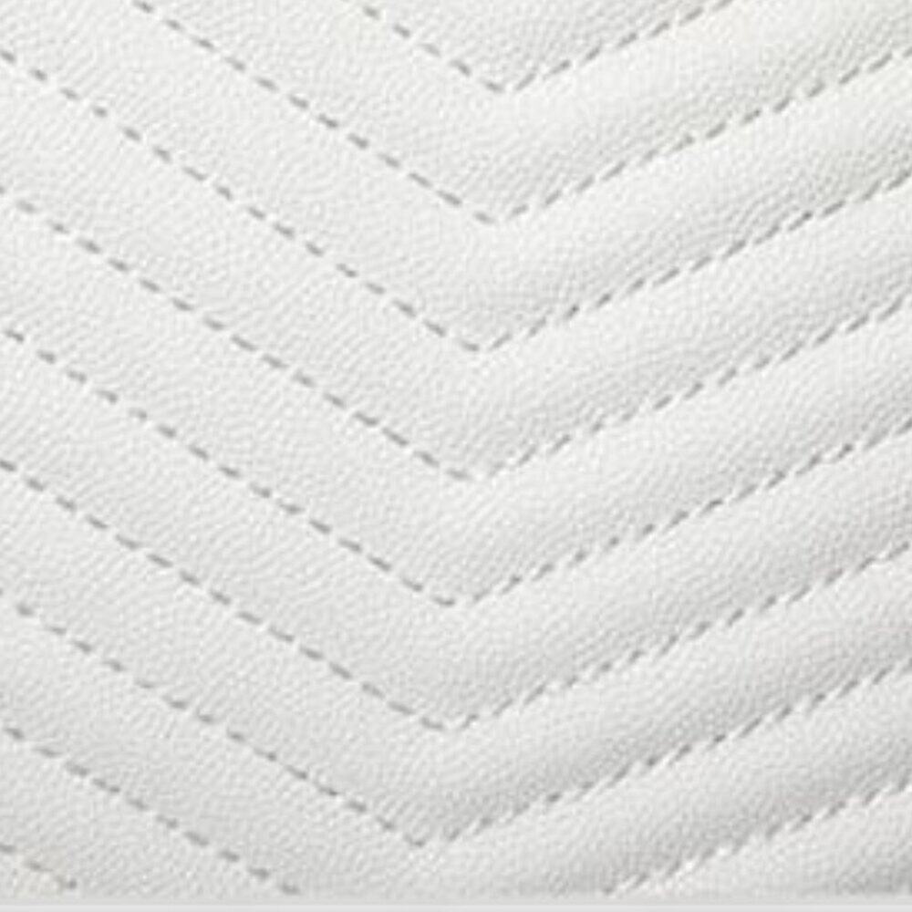 White Vegan Leather Shoulder Bag Clutch Crossbody Wallet With Wristlet Strap - Picture 6 of 7